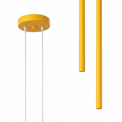 Lustră suspendată pe cablu PASTELO 2xG9/8W/230V galbenă