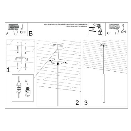 Lustră pe cablu PASTELO 1xG9/8W/230V roșie
