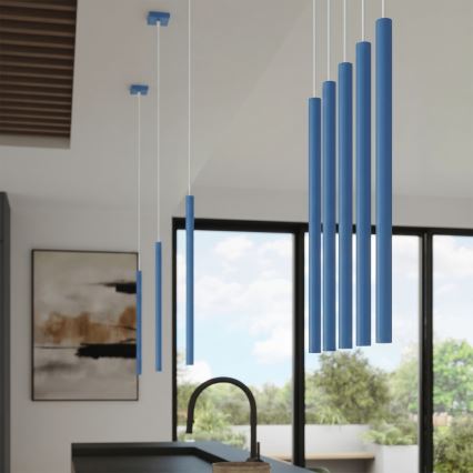 Lampă suspendată pe cablu PASTELO 1xG9/8W/230V albastră