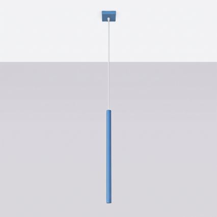 Lampă suspendată pe cablu PASTELO 1xG9/8W/230V albastră