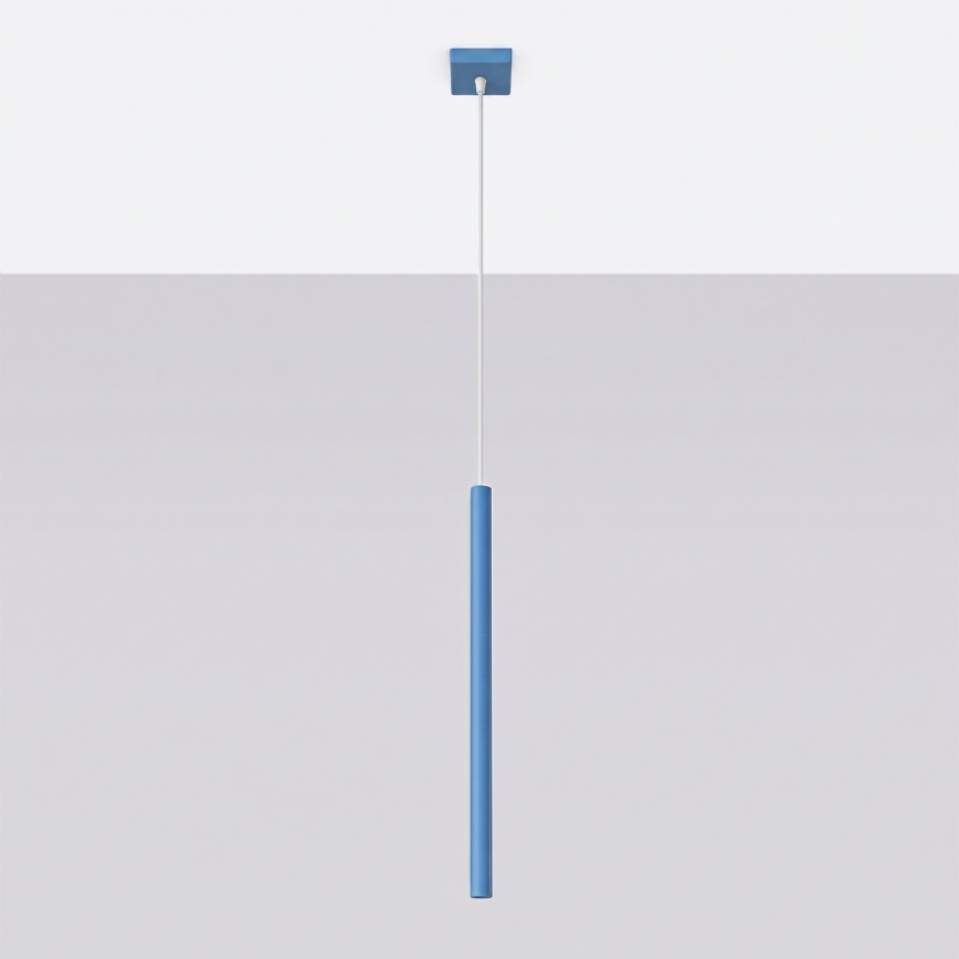 Lampă suspendată pe cablu PASTELO 1xG9/8W/230V albastră