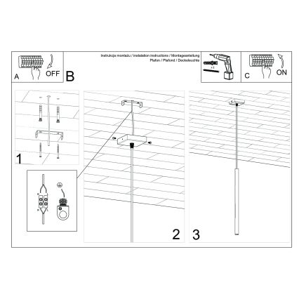 Lampă suspendată pe cablu PASTELO 1xG9/8W/230V albastră