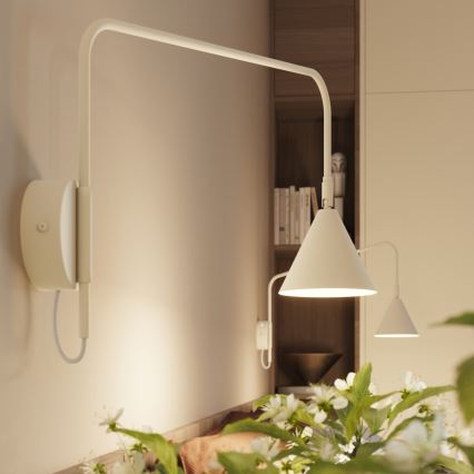 Aplică de perete NOX 1xE14/10W/230V crem