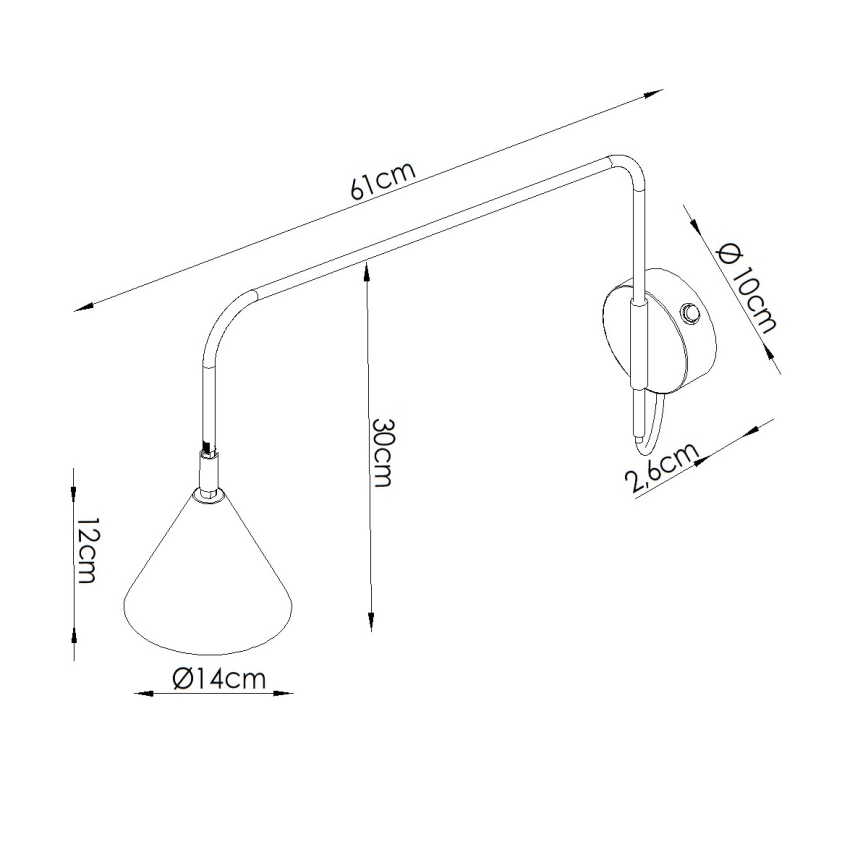 Aplică de perete NOX 1xE14/10W/230V crem