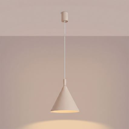 Lustră suspendată pe cablu NOX 1xE27/15W/230V crem