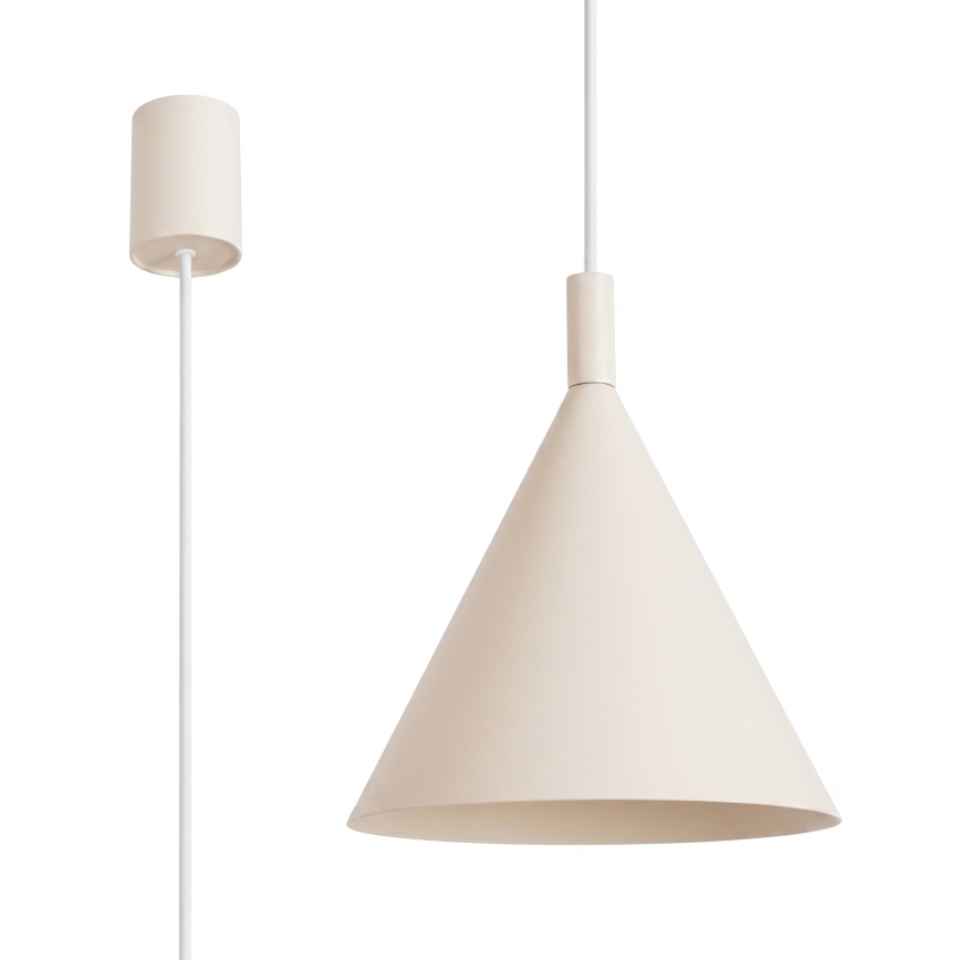 Lustră suspendată pe cablu NOX 1xE27/15W/230V crem