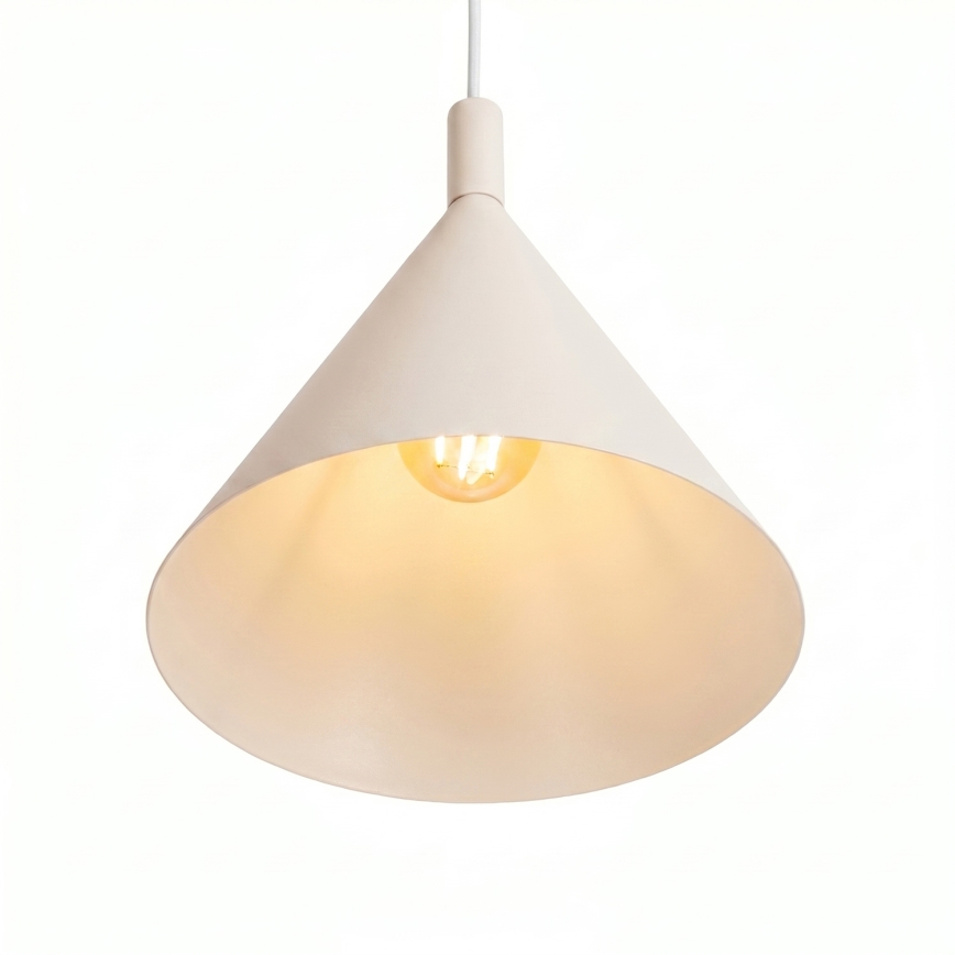 Lustră suspendată pe cablu NOX 1xE27/15W/230V crem