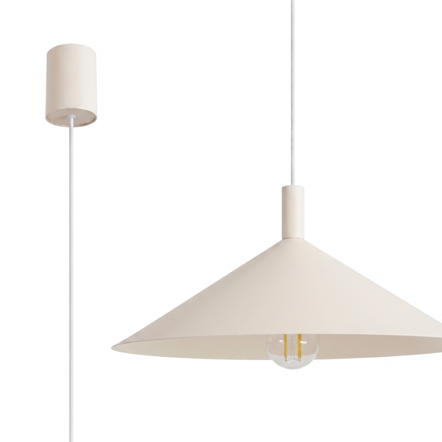 Pendul pe cablu NOX 1xE27/15W/230V crem