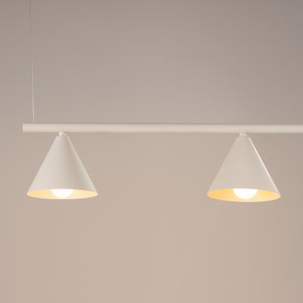 Lustră pe cablu NOX 4xE14/10W/230V crem