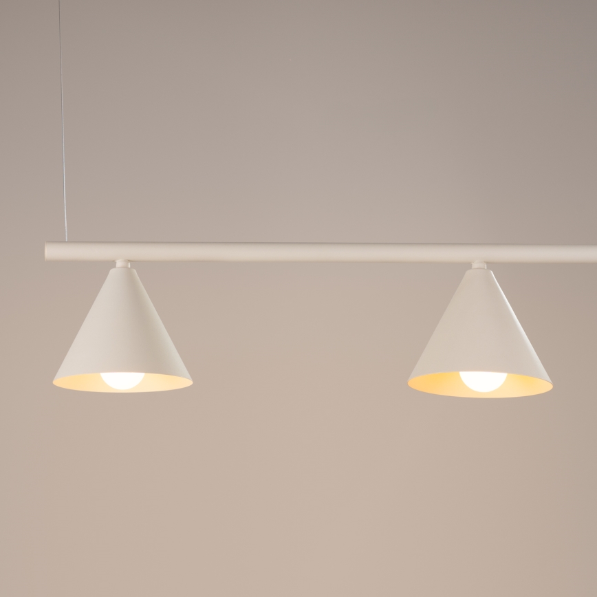 Lustră pe cablu NOX 4xE14/10W/230V crem