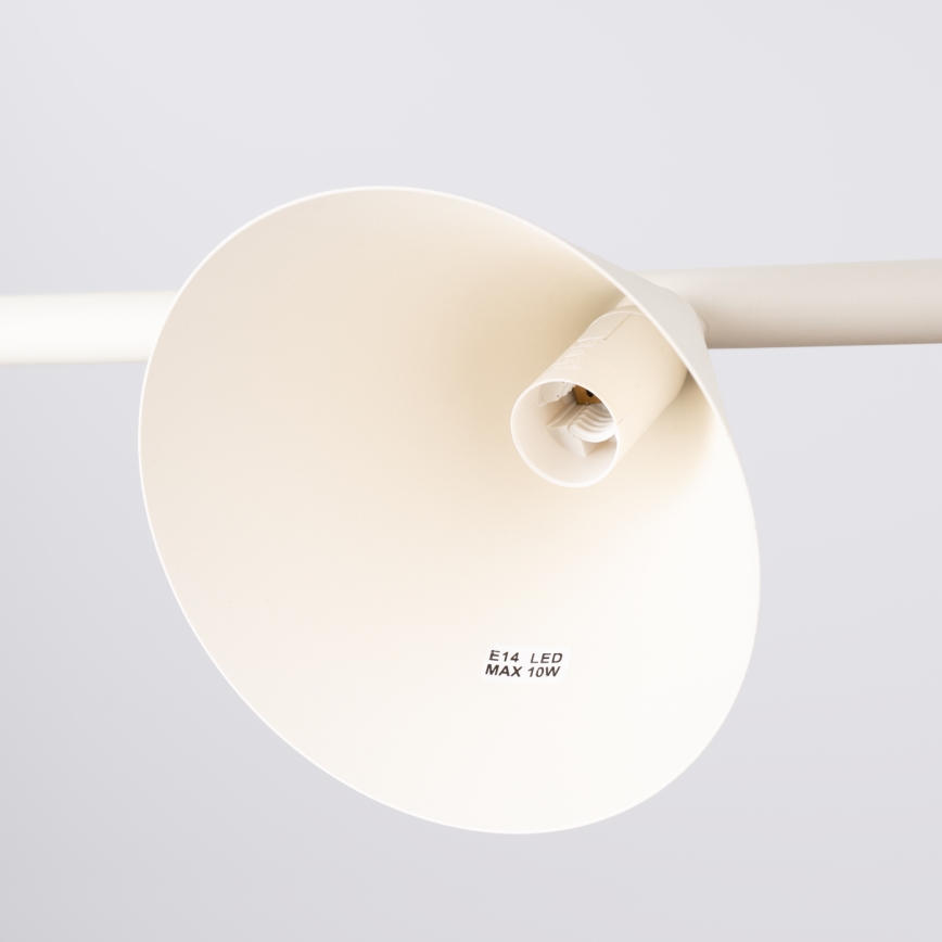 Lustră pe cablu NOX 4xE14/10W/230V crem