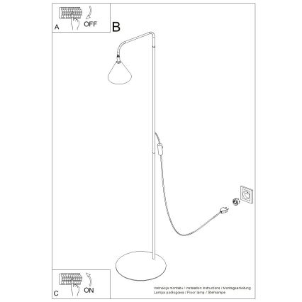 Lampadar NOX 1xE14/10W/230V crem
