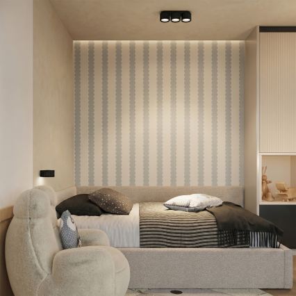 Aplica de perete AURA 1xGX53/10W/230V neagră