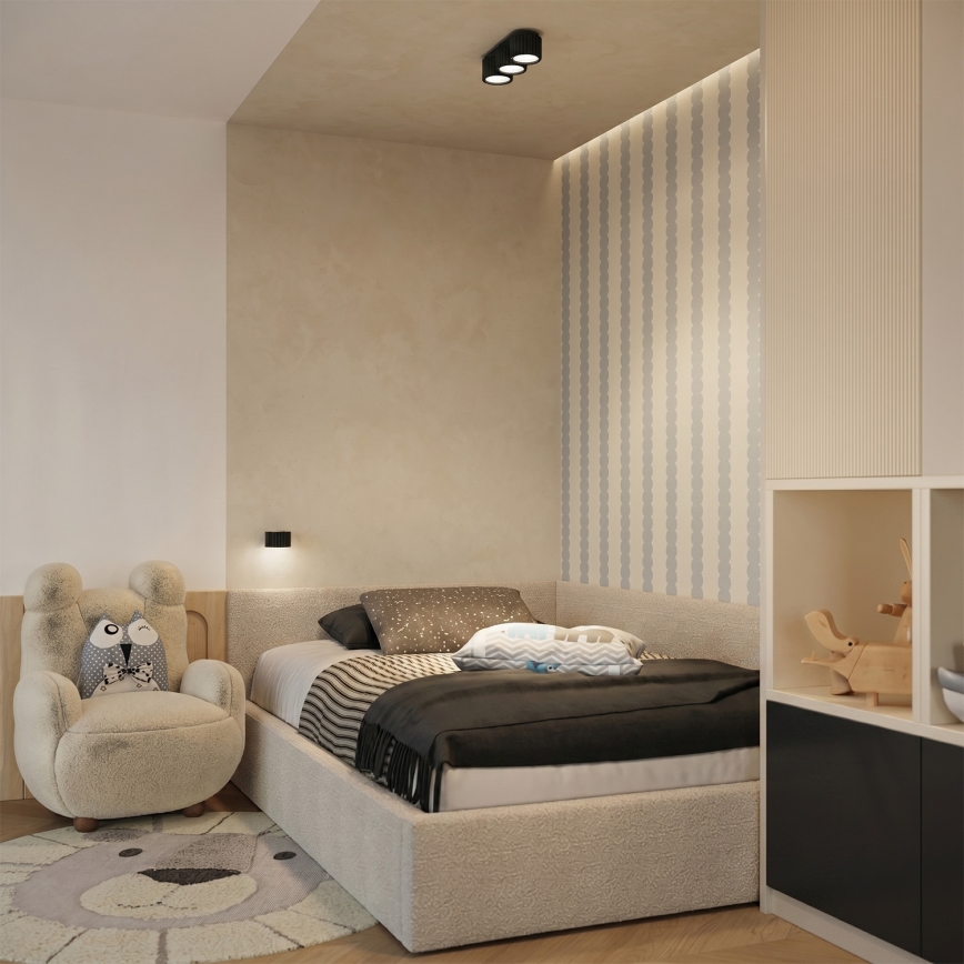 Aplica de perete AURA 1xGX53/10W/230V neagră