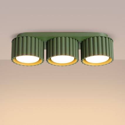 Lampă spot AURA 3xGX53/10W/230V verde