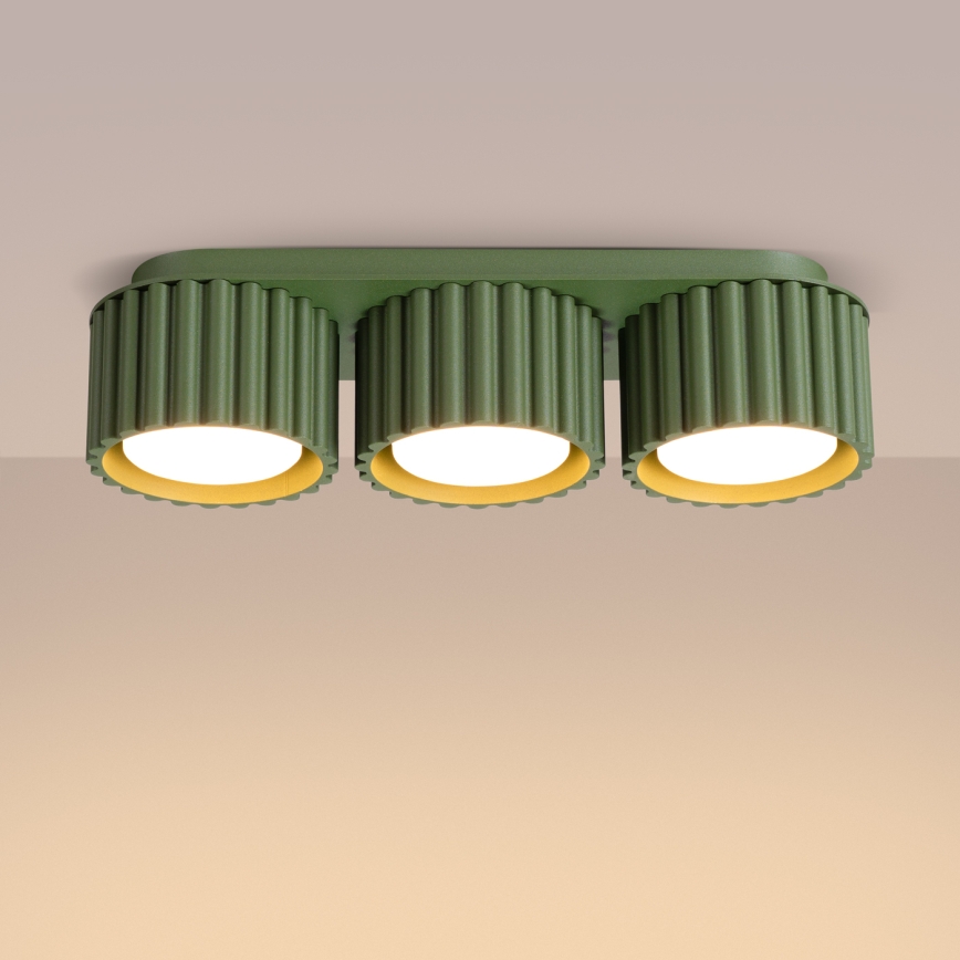 Lampă spot AURA 3xGX53/10W/230V verde