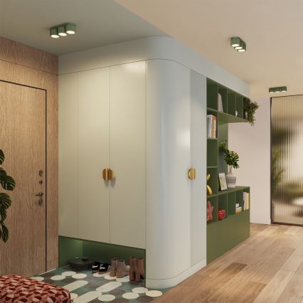 Lampă spot AURA 3xGX53/10W/230V verde