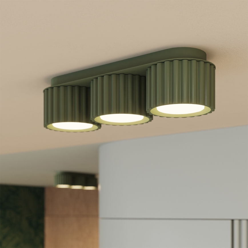 Lampă spot AURA 3xGX53/10W/230V verde