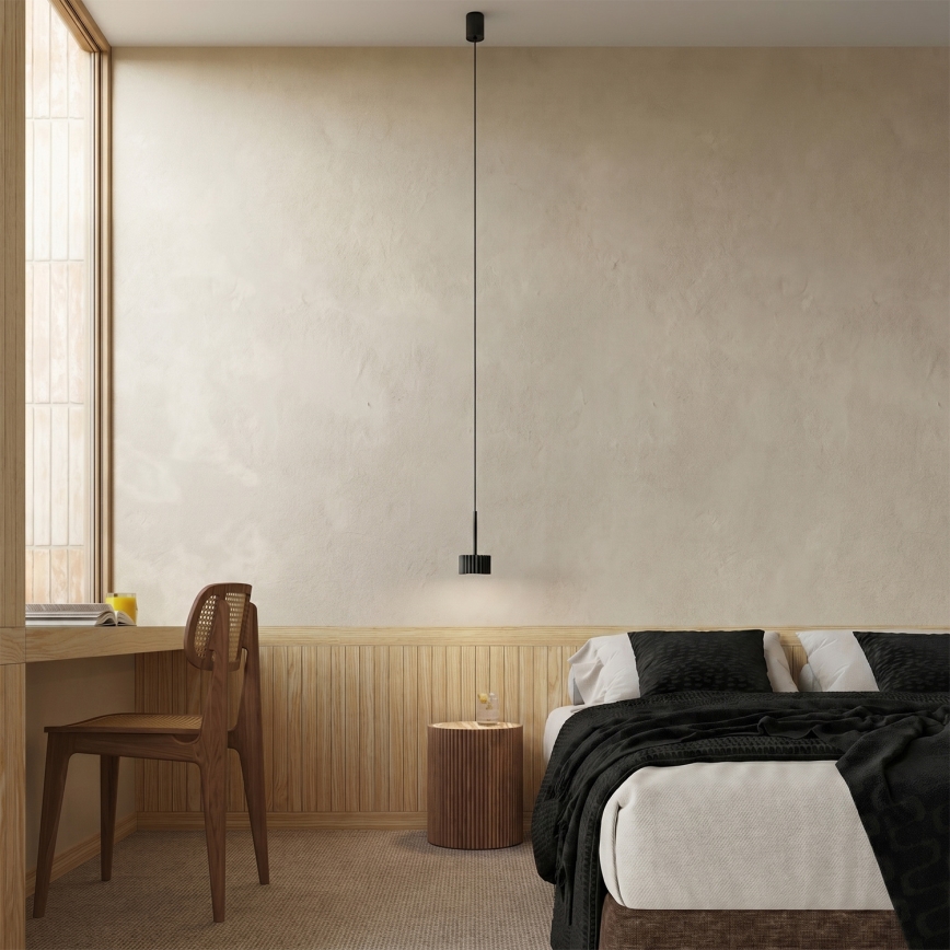 Lustră suspendată pe cablu AURA 1xGX53/10W/230V neagră