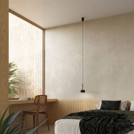 Lustră suspendată pe cablu AURA 1xGX53/10W/230V neagră