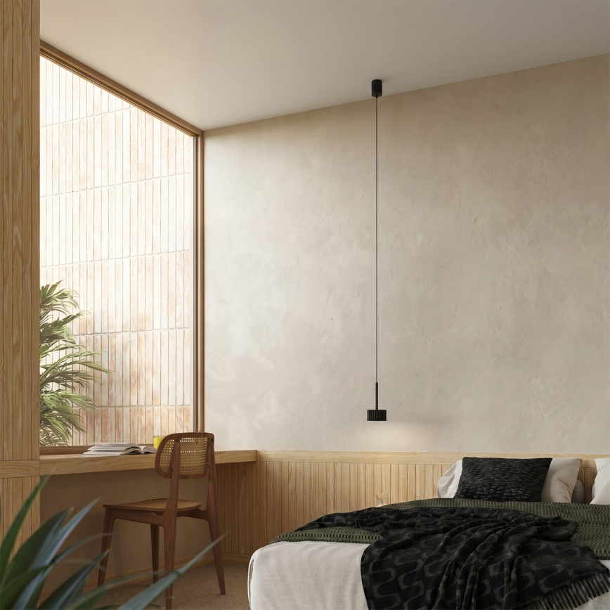 Lustră suspendată pe cablu AURA 1xGX53/10W/230V neagră