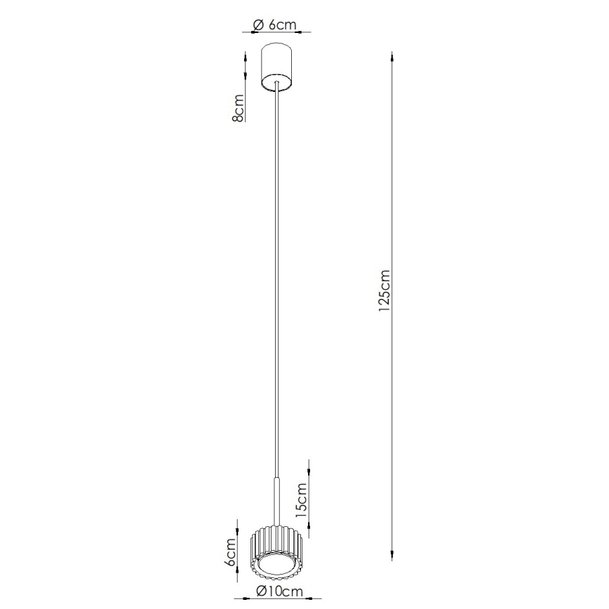 Lampă suspendată pe cablu AURA 1xGX53/10W/230V crem