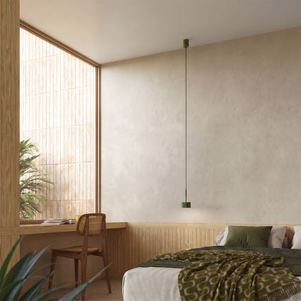 Lampă suspendată AURA pe cablu, 1xGX53/10W/230V, verde