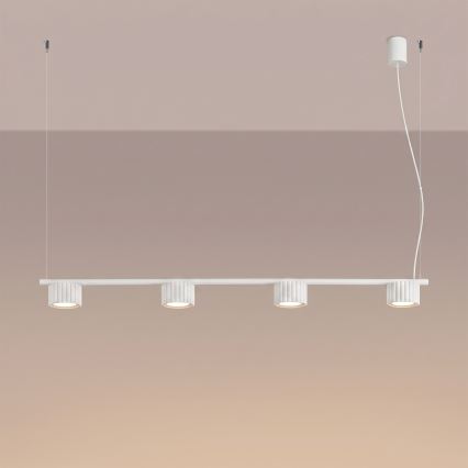Lustră suspendată AURA 4xGX53/10W/230V, albă