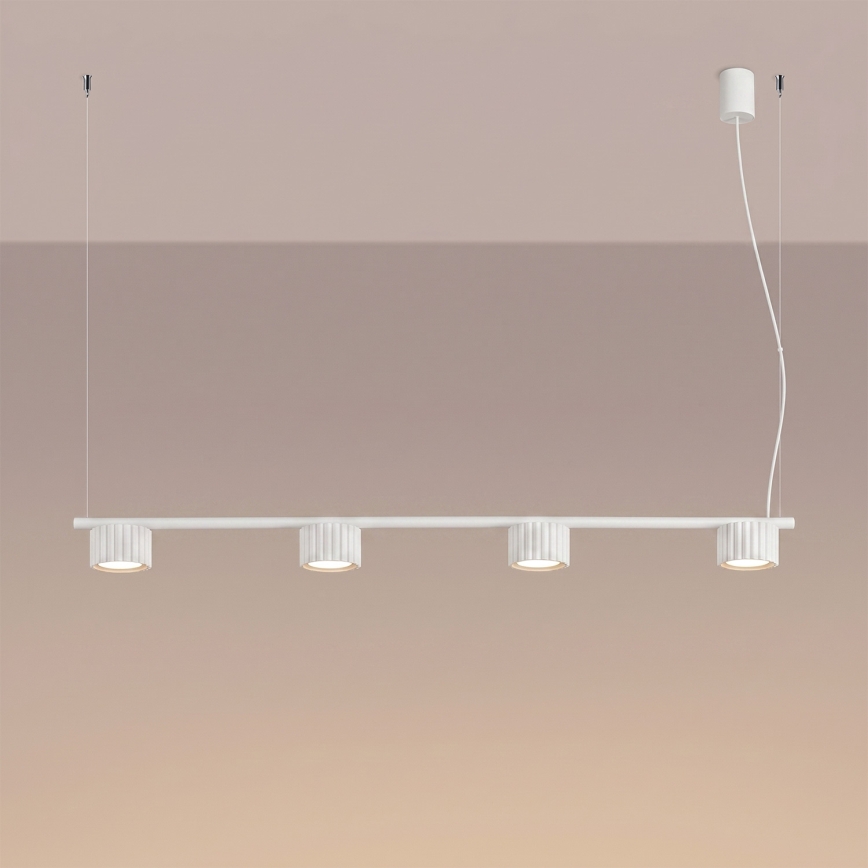 Lustră suspendată AURA 4xGX53/10W/230V, albă