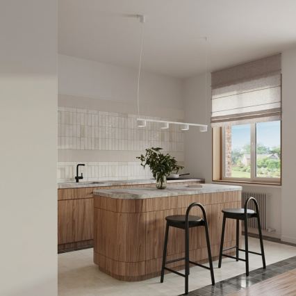 Lustră suspendată AURA 4xGX53/10W/230V, albă