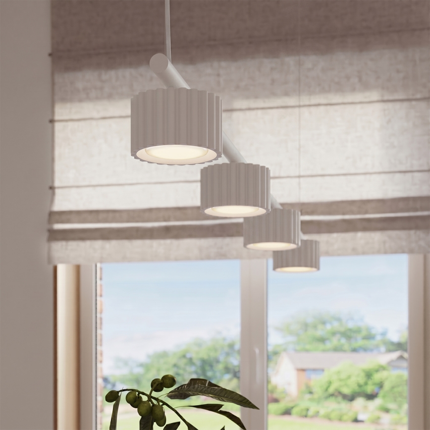 Lustră suspendată AURA 4xGX53/10W/230V, albă