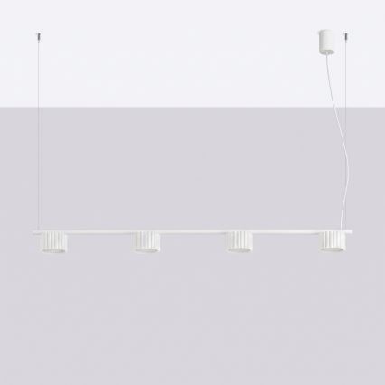 Lustră suspendată AURA 4xGX53/10W/230V, albă