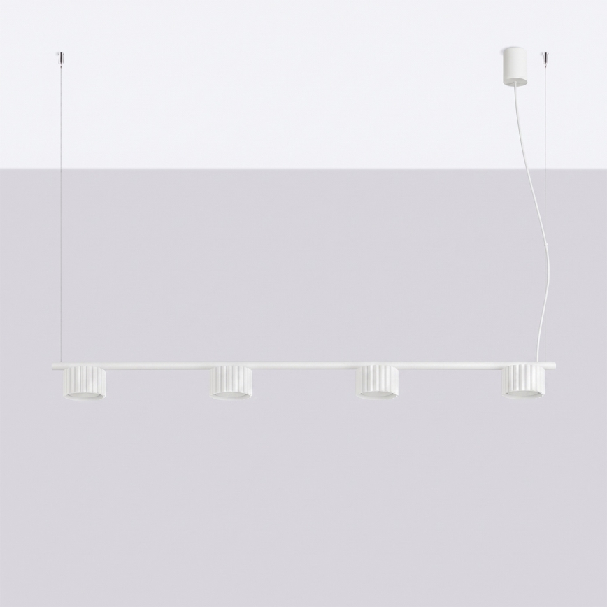 Lustră suspendată AURA 4xGX53/10W/230V, albă