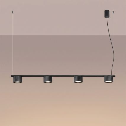 Lustră pe cablu AURA 4xGX53/10W/230V negru