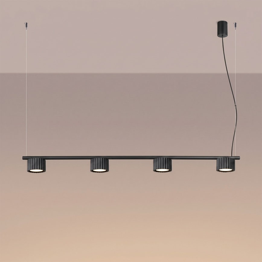 Lustră pe cablu AURA 4xGX53/10W/230V negru