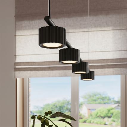 Lustră pe cablu AURA 4xGX53/10W/230V negru