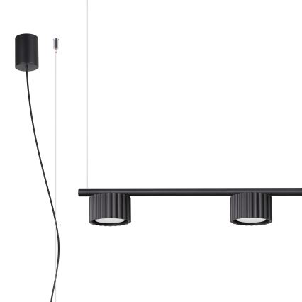 Lustră pe cablu AURA 4xGX53/10W/230V negru