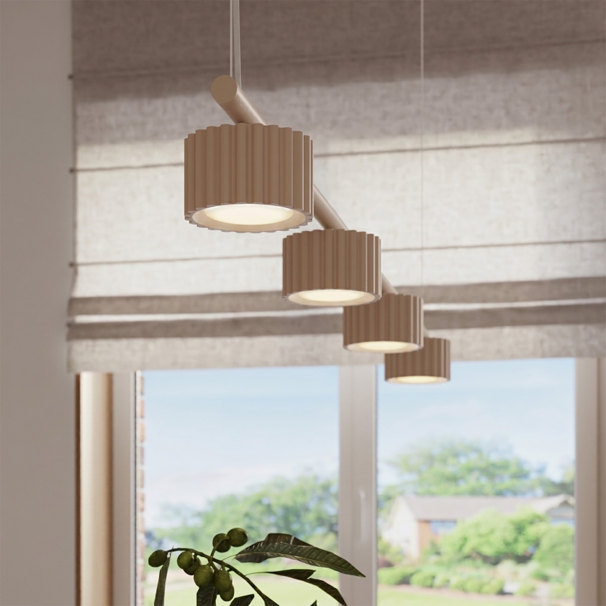 Candelabru suspendat pe cablu AURA 4xGX53/10W/230V crem
