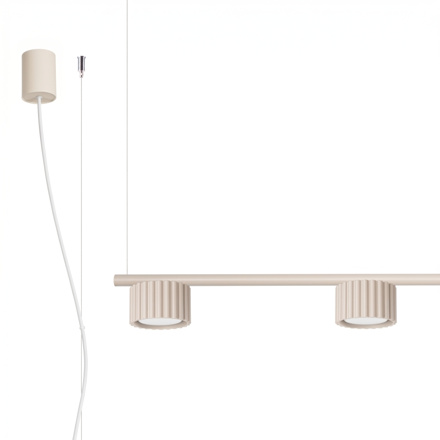 Candelabru suspendat pe cablu AURA 4xGX53/10W/230V crem
