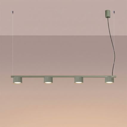 Lustră pe cablu AURA 4xGX53/10W/230V verde