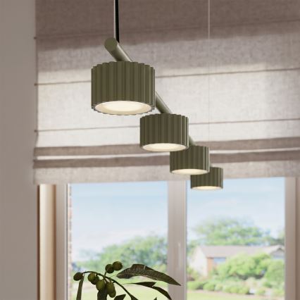 Lustră pe cablu AURA 4xGX53/10W/230V verde