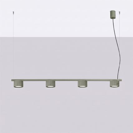 Lustră pe cablu AURA 4xGX53/10W/230V verde
