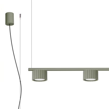 Lustră pe cablu AURA 4xGX53/10W/230V verde