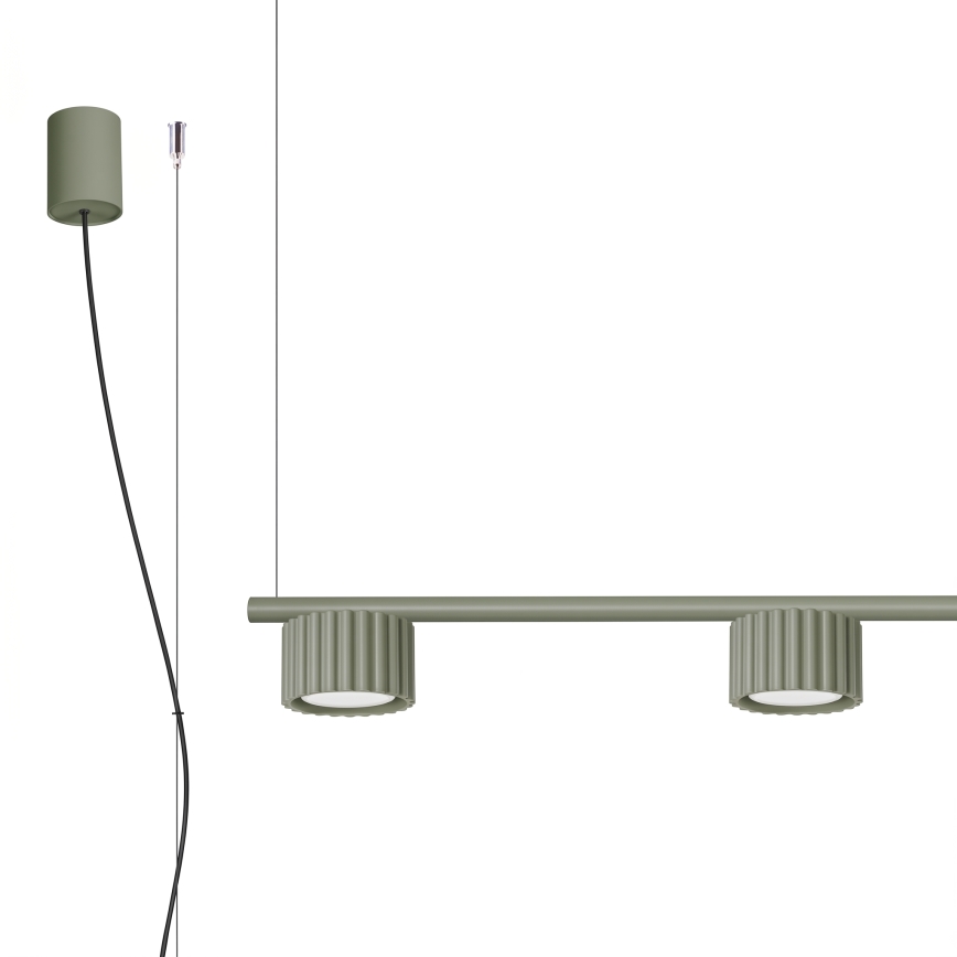 Lustră pe cablu AURA 4xGX53/10W/230V verde