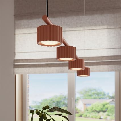 Lustru pe cablu AURA 4xGX53/10W/230V roșu