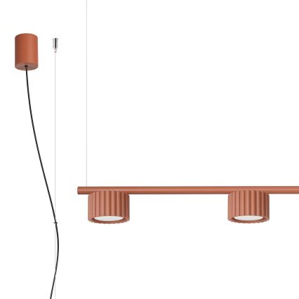 Lustru pe cablu AURA 4xGX53/10W/230V roșu