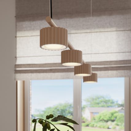 Candelabru suspendat AURA pe cablu 4xGX53/10W/230V taupe