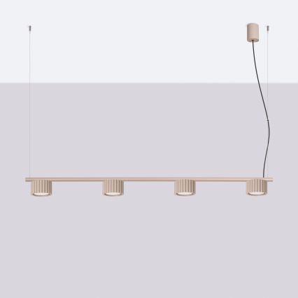 Candelabru suspendat AURA pe cablu 4xGX53/10W/230V taupe