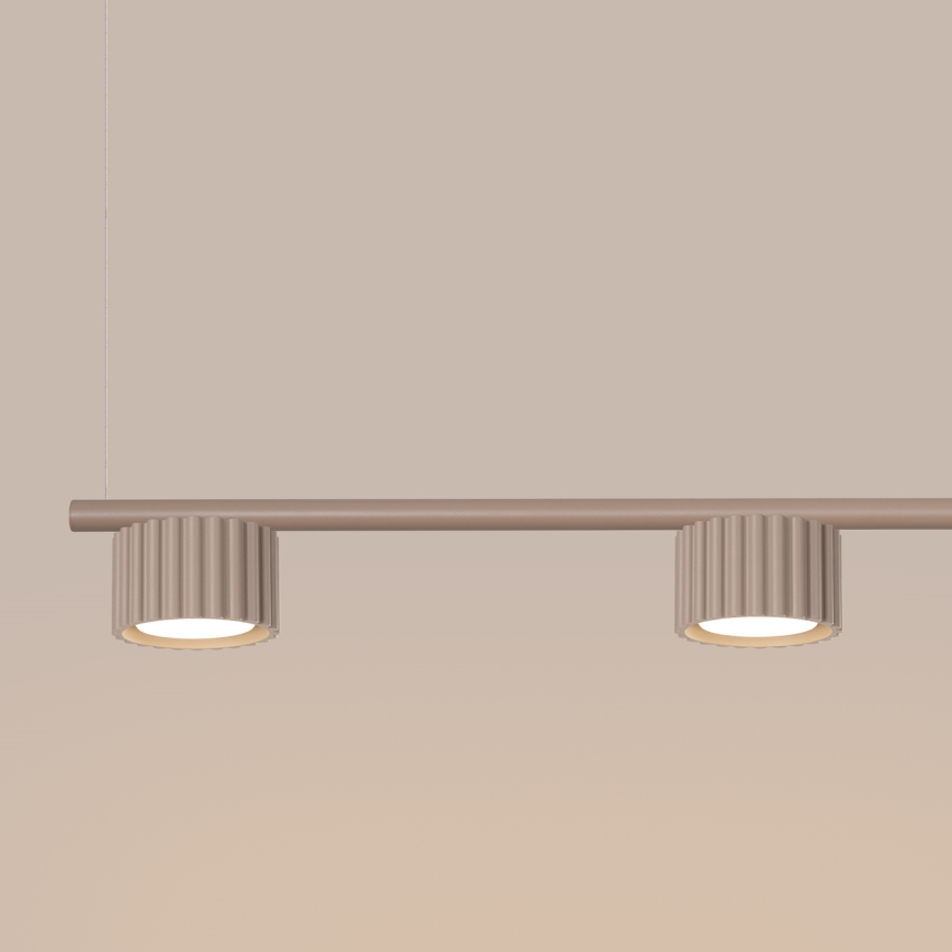 Candelabru suspendat AURA pe cablu 4xGX53/10W/230V taupe