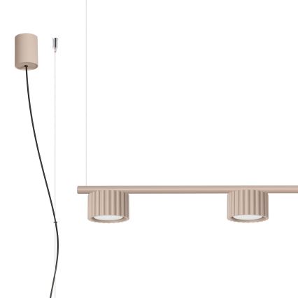 Candelabru suspendat AURA pe cablu 4xGX53/10W/230V taupe
